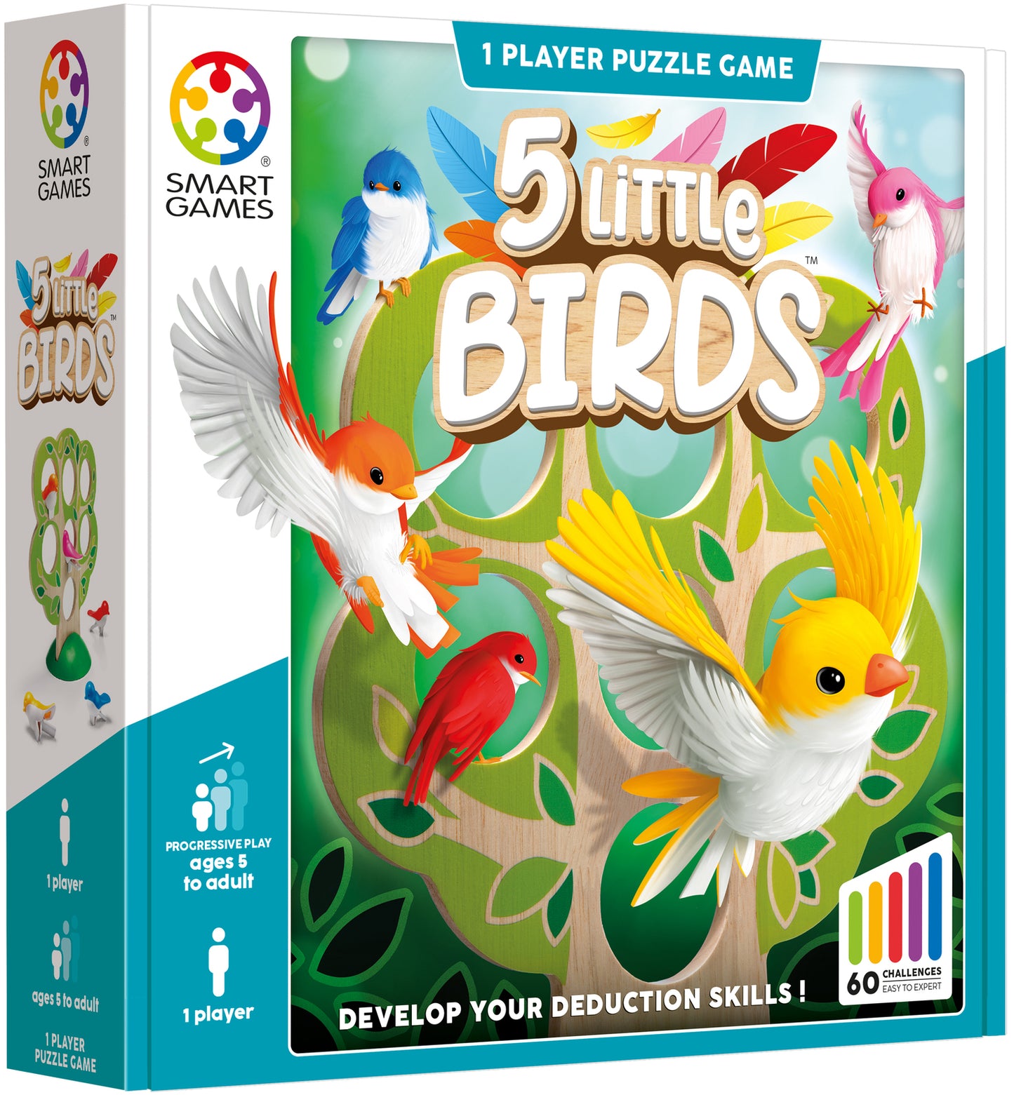 Photo of box of 5 Little Birds by Smart Games.