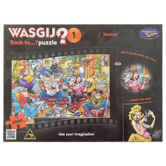 Photo of box of Wasgij Back To #1 puzzle called Basics!