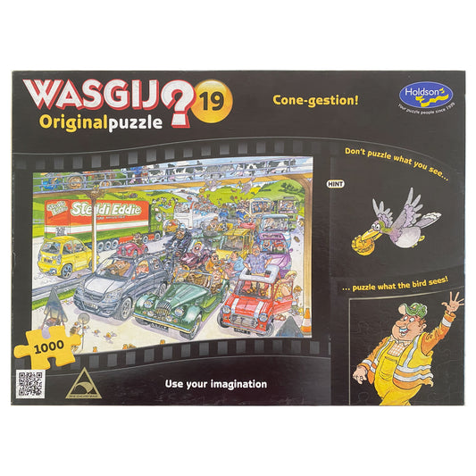 Photo of box of Wasgij Cone-gestion! Original #19 puzzle by Holdson.