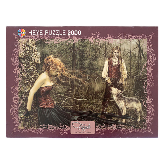 Photo of box of HEYE puzzle Favole Wolf with art by Victoria Frances.