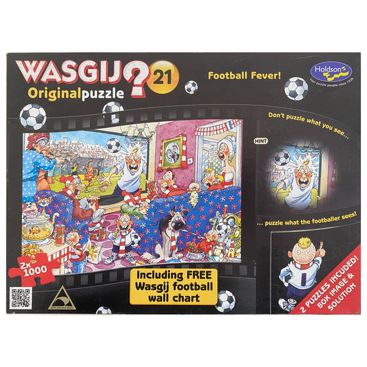 Photo of box of Football Fever! Wasgij Original 21 puzzle by Holdson.