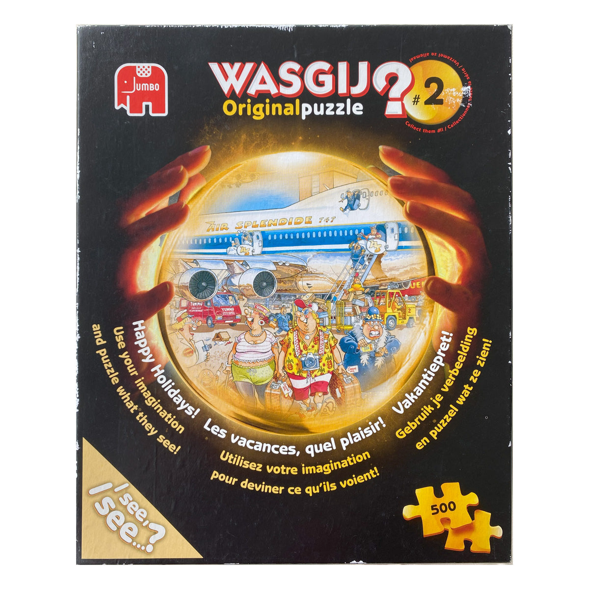 Photo of box of Happy Holidays! Wasgij #2 500 piece puzzle.