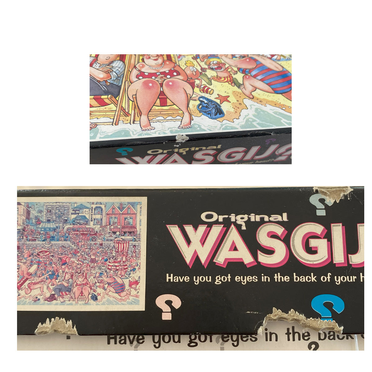 Photos of minor damage to the box of High Tide Wasgij 8 puzzle by Holdson.