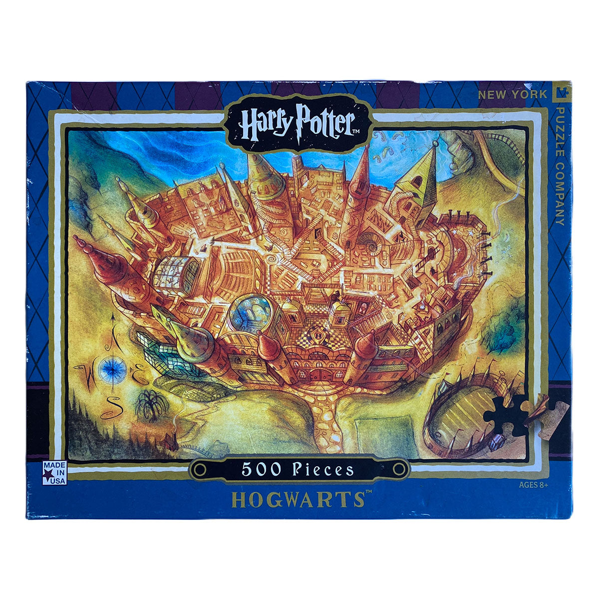 Photo of box of Hogwarts New York Puzzle Company puzzle.