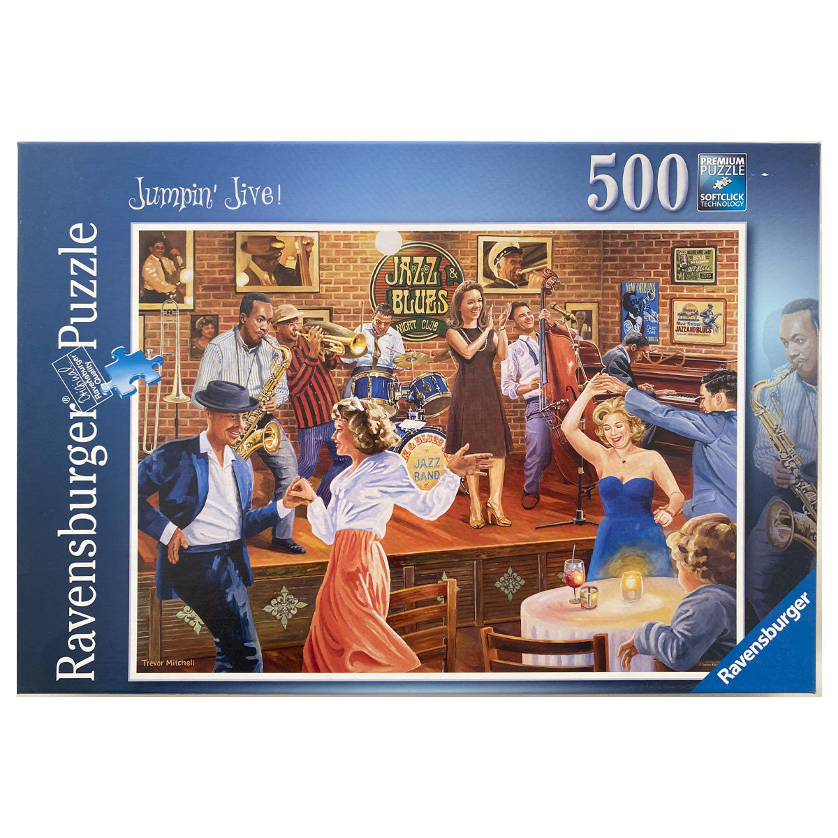 Photo of box of Jazz Club Jumpin Jive puzzle by Ravensburger.