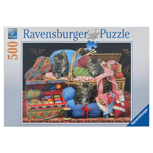 Photo of box of Knitters Delight puzzle by Ravensburger.