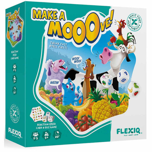 Photo of box of Make a Moove game by FLEXIQ.
