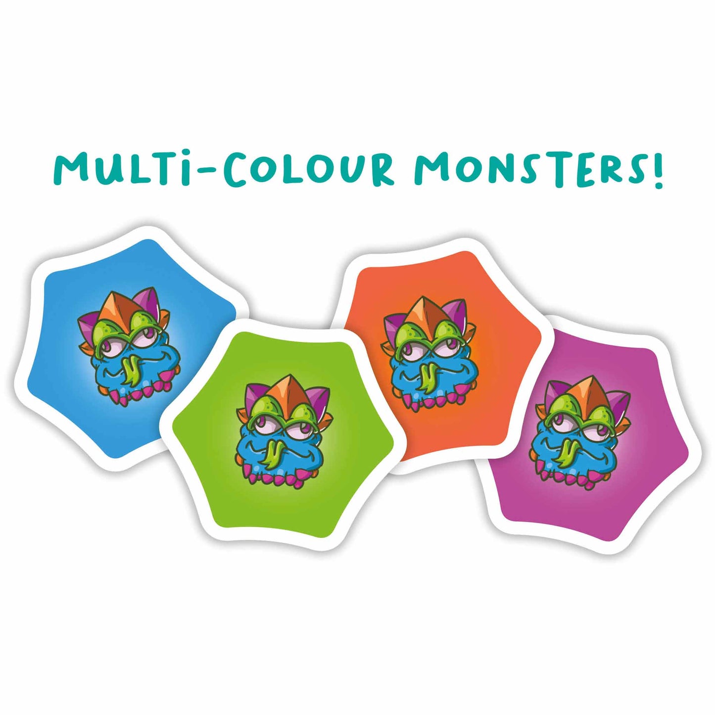 Photo of multi-colour monsters in Monster Mash game by FLEXIQ.