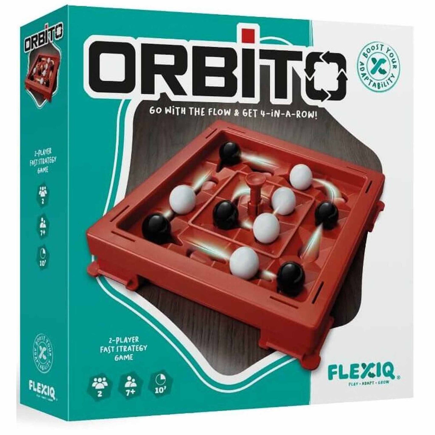 Photo of box of Orbito board game by FLEXIQ.