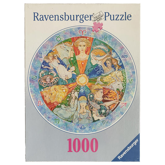 Photo of box of Star Signs Ravensburger 1000 piece round puzzle.