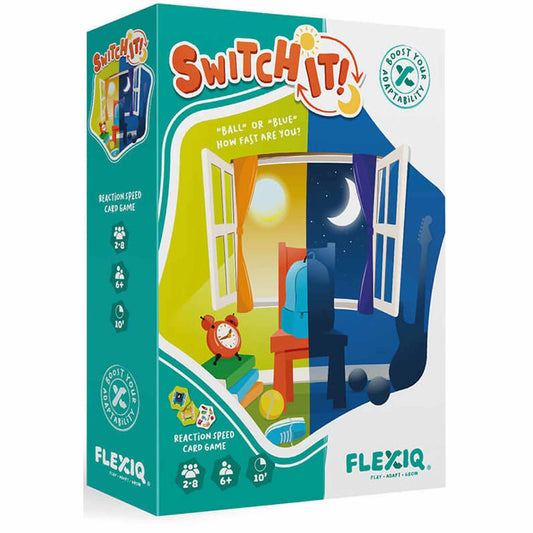 Photo of box of Switch It! flexible thinking game by FLEXIQ.