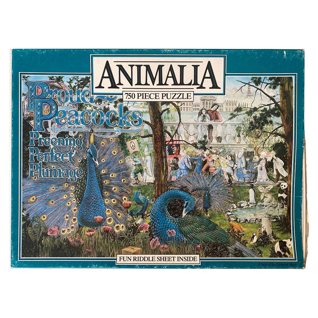 Photo of box of The Letter P Animalia Murfett Regency Puzzle with art by Graham Base.