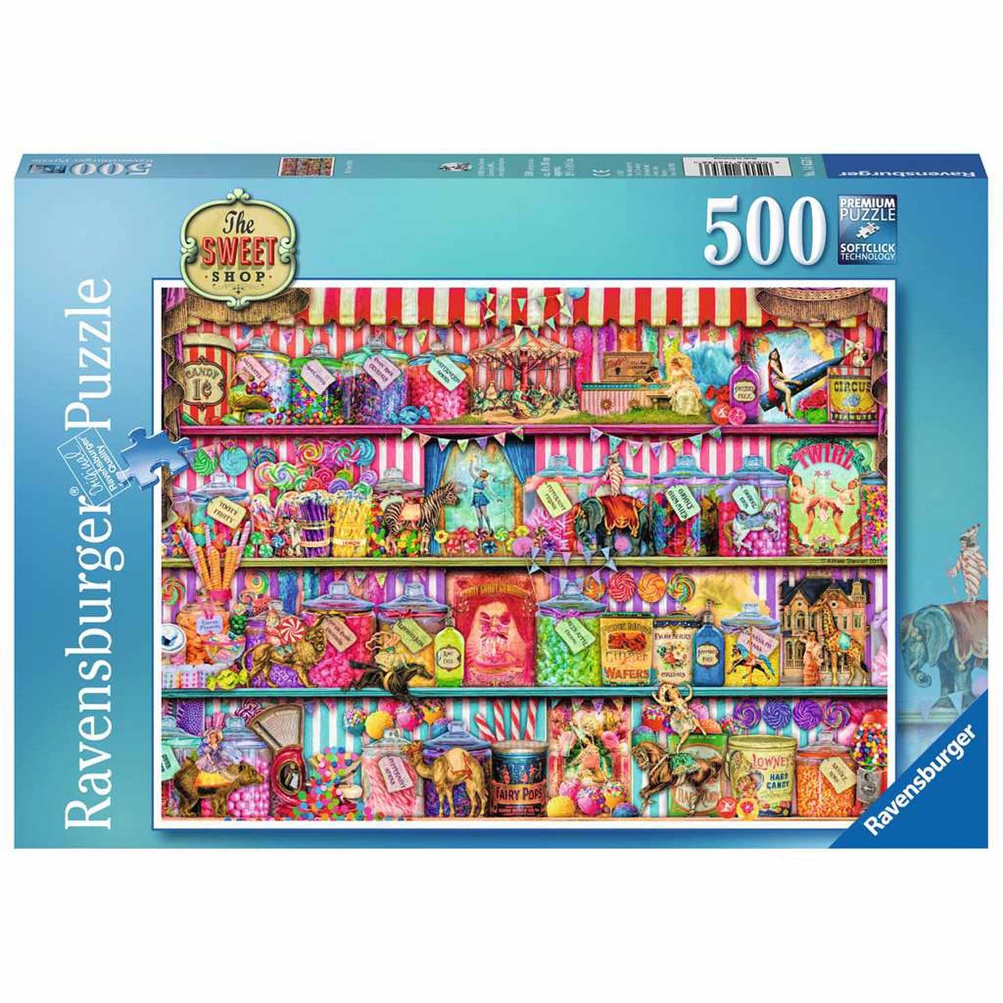 Image of box of The Sweet Shop Aimee Stewart Ravensburger puzzle.