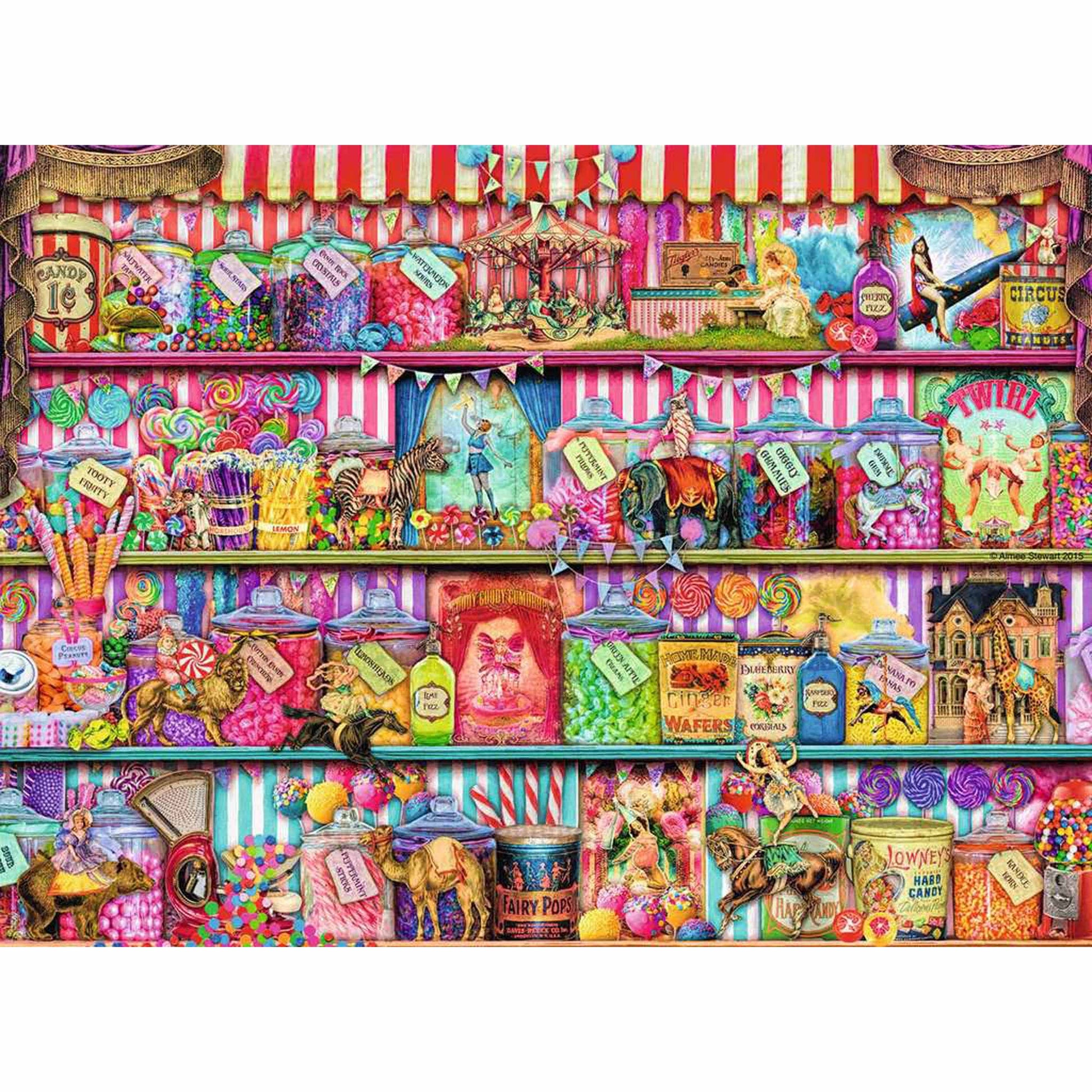 Image of The Sweet Shop Aimee Stewart Ravensburger puzzle.