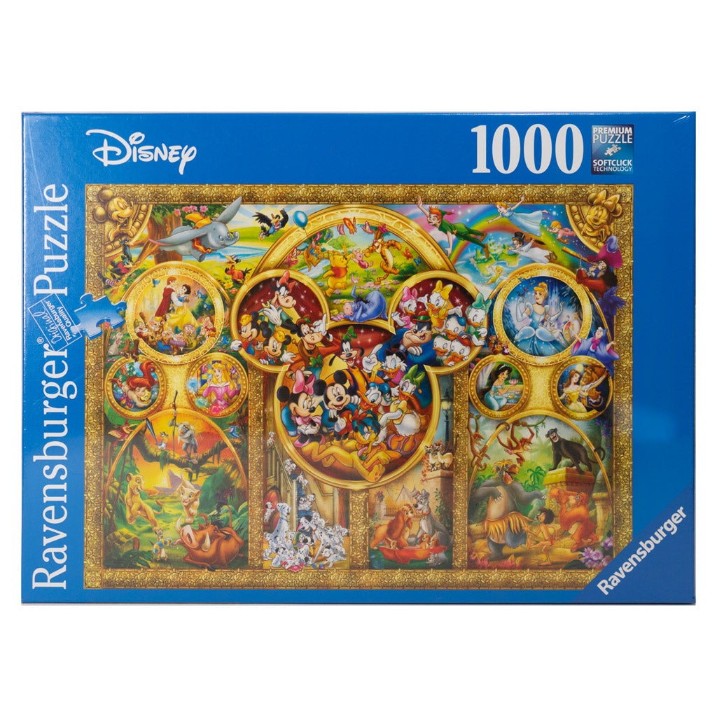 Photo of box of The Best Disney Themes Ravensburger puzzle.