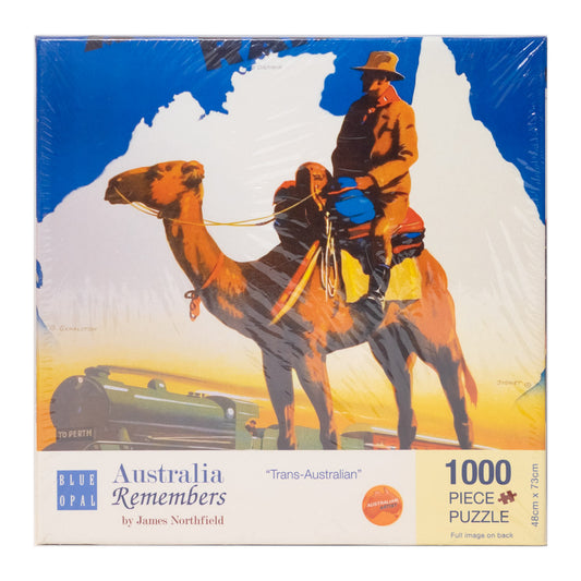 Photo of box of Trans-Australian Blue Opal jigsaw puzzle.